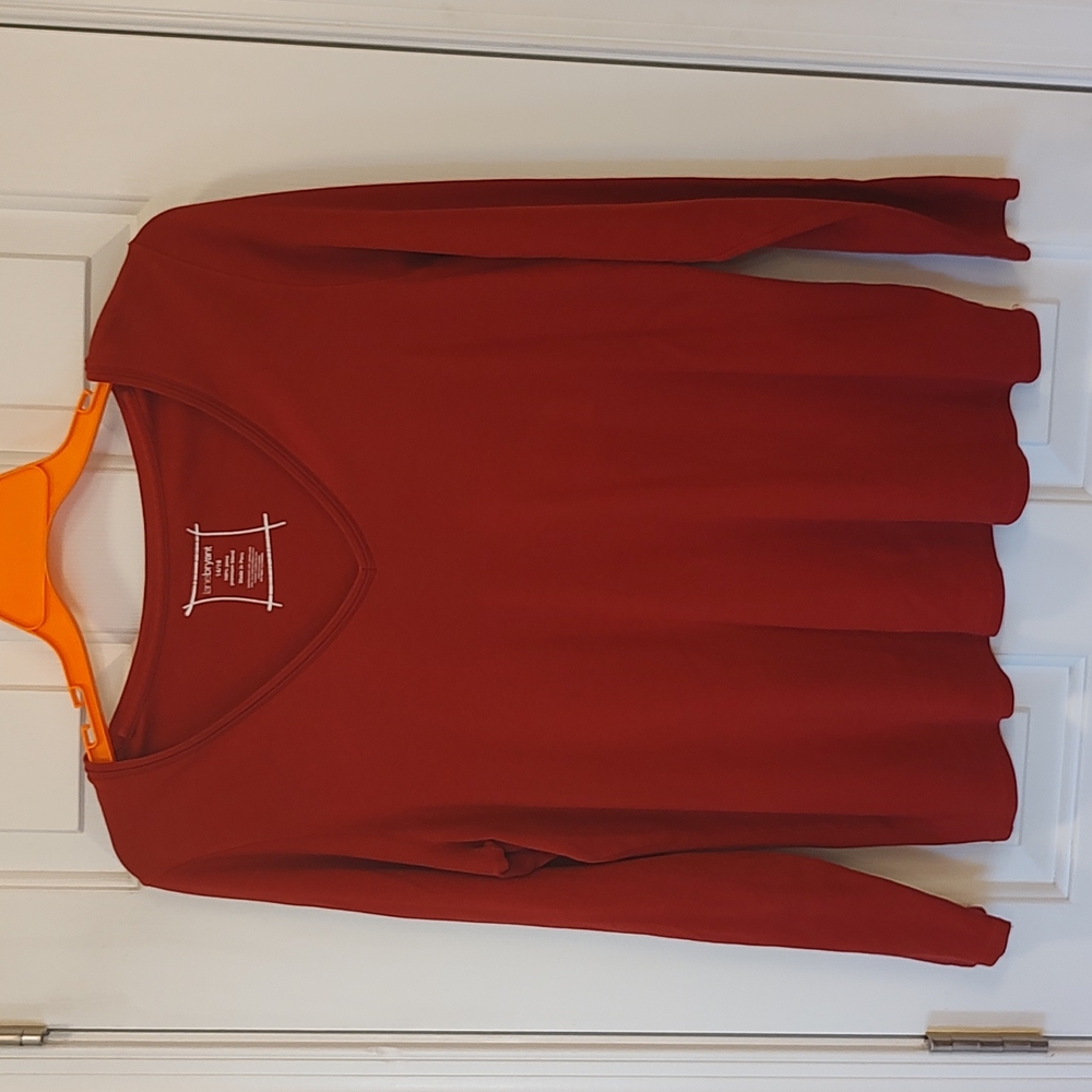 Lane Bryant 14/16 Red Top - Picture 1 of 3